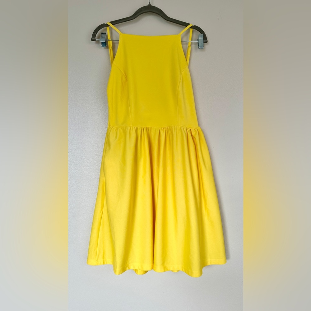 Fancyinn Yellow Midi Dress Size S NWT Summer Spaghetti Strap